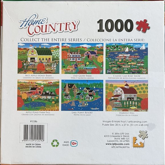 Home Country Apple Pond Farm Fall 1000 piece puzzle - Picture 2 of 4
